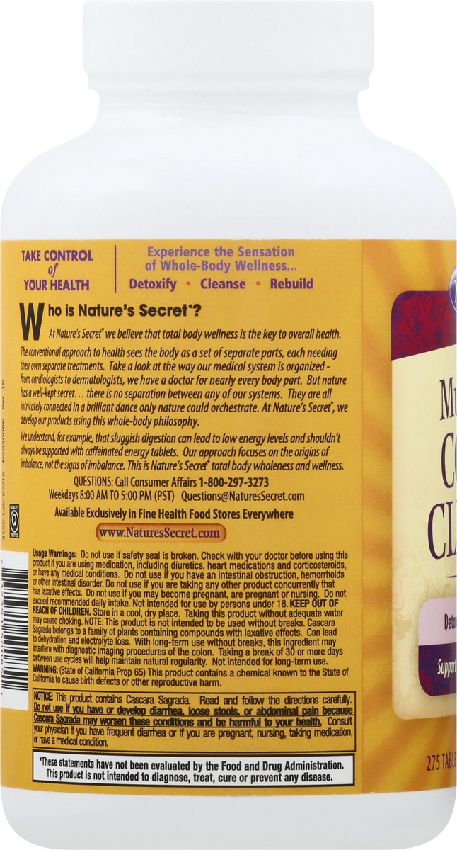 slide 9 of 12, Nature's Secret Multi-Fiber Tablets Colon Cleanse 275 ea, 275 ct