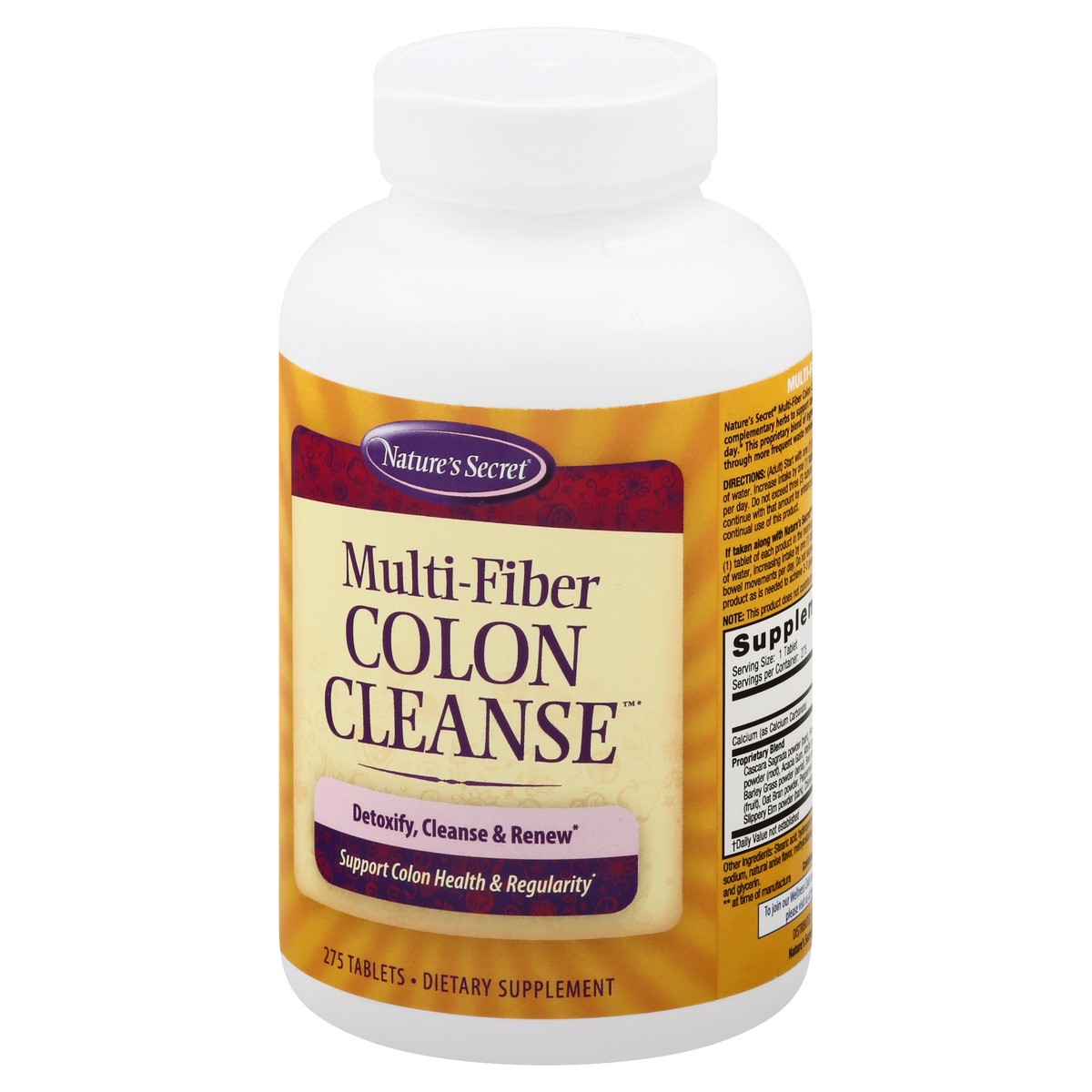 slide 6 of 12, Nature's Secret Multi-Fiber Tablets Colon Cleanse 275 ea, 275 ct