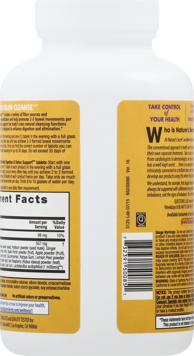 slide 2 of 12, Nature's Secret Multi-Fiber Tablets Colon Cleanse 275 ea, 275 ct