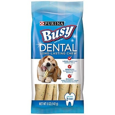 slide 1 of 1, Purina Busy Dental Dog Treats SM/Med Dog Treat , 2 ct; 5 oz