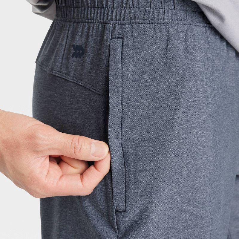 slide 3 of 3, Men's 8" Everyday Woven Shorts - All In Motion™ Navy Blue XXL: Moisture Wicking, Quick Dry, Zippered Pocket, 1 ct