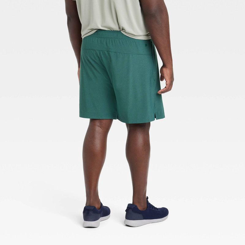 slide 2 of 3, Men's 8" Everyday Woven Shorts - All In Motion™ Moss Green XXL: Moisture Wicking, Quick Dry, Zippered Pocket, 1 ct