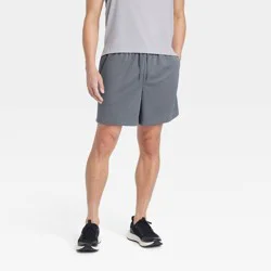 Men's 6" Mesh Shorts - All In Motion™ Dark Gray XXL: Side Pocket, Elastic Waistband, Fit