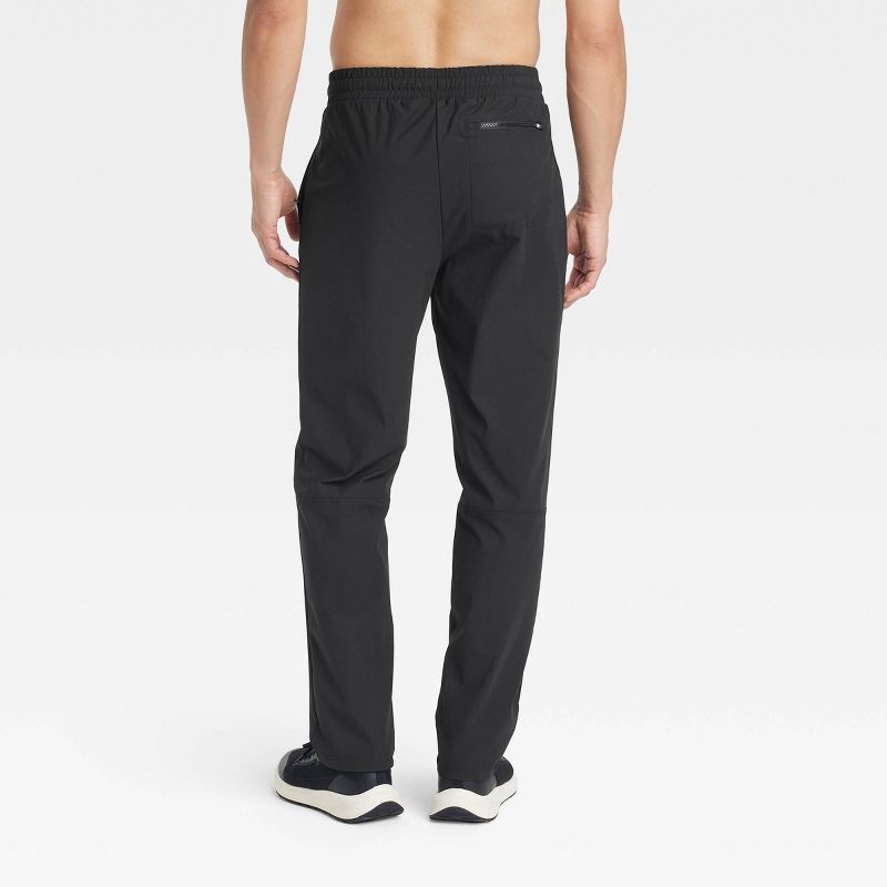 slide 2 of 3, Men's 360 Lifestyle Drawstring Pants - All In Motion Black S: Moisture Wicking, Quick Dry, UPF 50+, Recycled Polyester, 1 ct