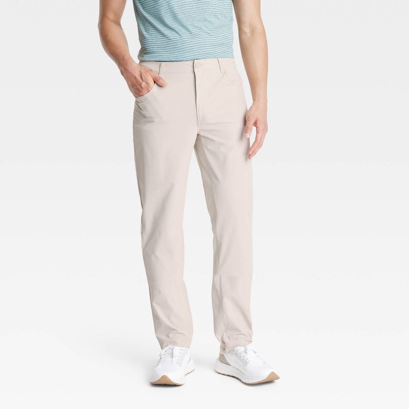 slide 1 of 3, Men's 360 Lifestyle 5-Pocket Golf Pant - All In Motion Beige 36x30: Moisture Wicking, Quick Dry, Midweight, Regular Fit, 1 ct