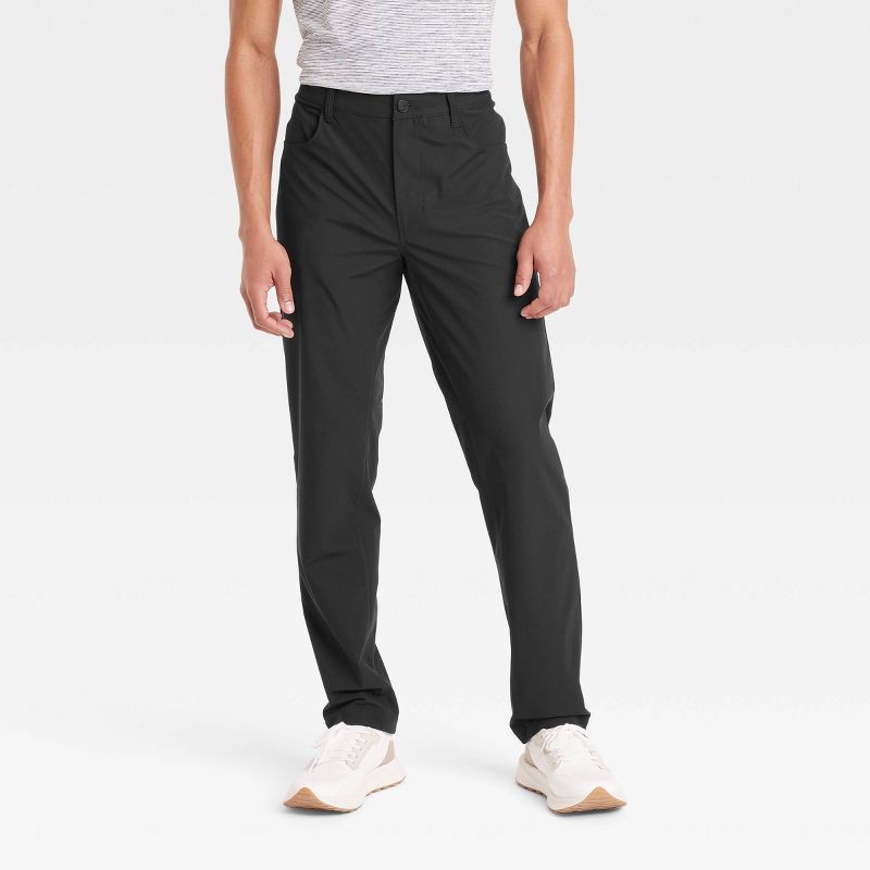 slide 1 of 3, Men's 360 Lifestyle 5-Pocket Golf Pant - All In Motion Black 36x32: Moisture Wicking, Quick Dry, UPF 50+, 1 ct