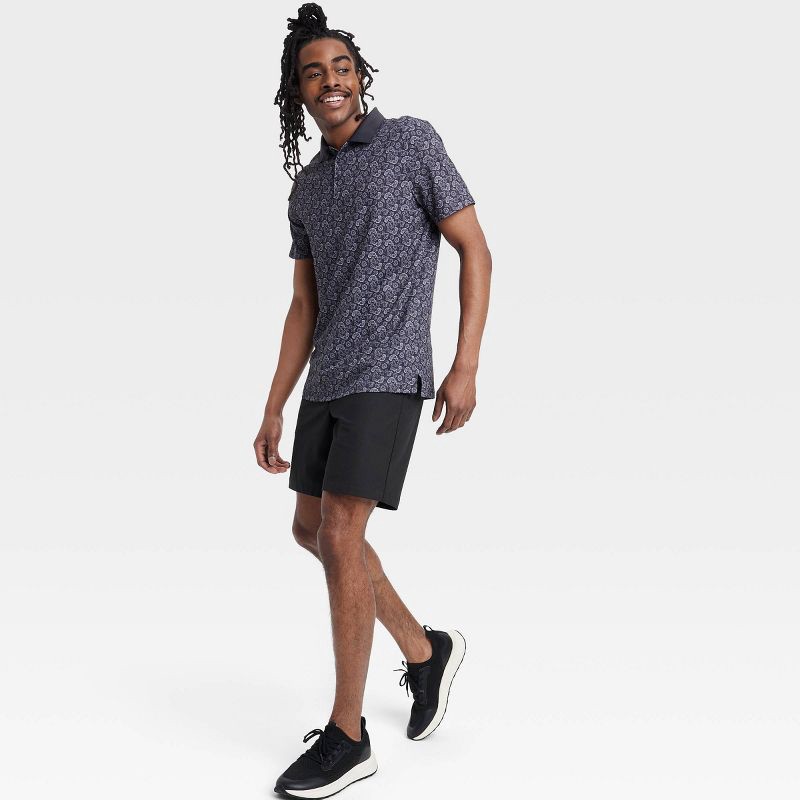 slide 3 of 3, Men's 8" Golf Shorts - All In Motion™ Black 32: Moisture Wicking, Quick Dry, Zippered Pocket, 1 ct