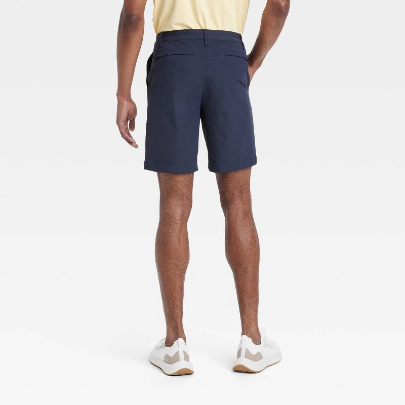 slide 2 of 3, Men's 8" Golf Shorts - All In Motion™ Navy Blue 38: Moisture Wicking, Quick Dry, Zippered Pocket, Belt Loops, 1 ct