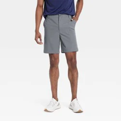 Men's 8" Golf Shorts - All In Motion™ Dark Gray 36: Moisture Wicking, Quick Dry, Zippered Pocket