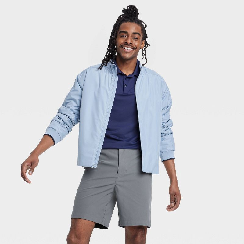 slide 3 of 3, Men's 8" Golf Shorts - All In Motion™ Gray 40: Moisture Wicking, Quick Dry, Zippered Pocket, 1 ct