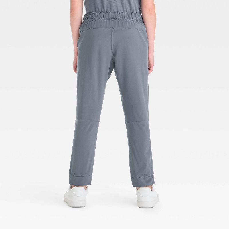 slide 2 of 3, Boys' Active Light Jogger Pants - All In Motion™ Dark Gray XS: Recycled Polyester, Spandex, Moisture Wicking, UPF 50+, 1 ct