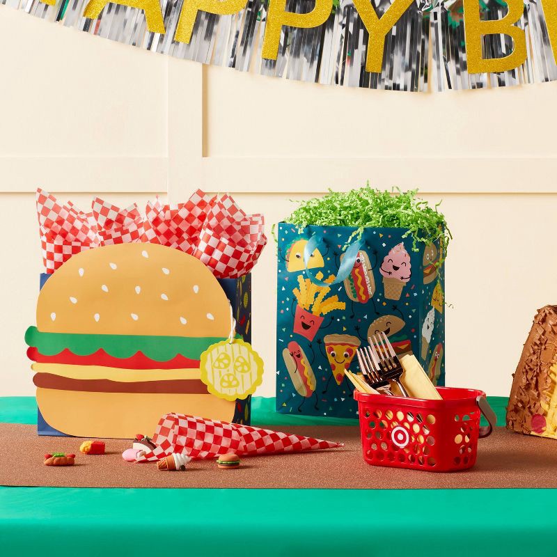 slide 2 of 3, Small Food Party Birthday Gift Bag Teal - Spritz™, 1 ct