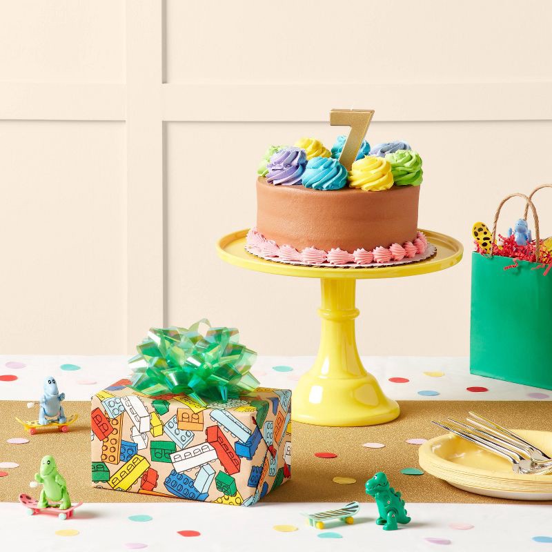 slide 2 of 3, 96"x30" Building Blocks Birthday Gift Wrapping Paper Colorful - Spritz™, 1 ct