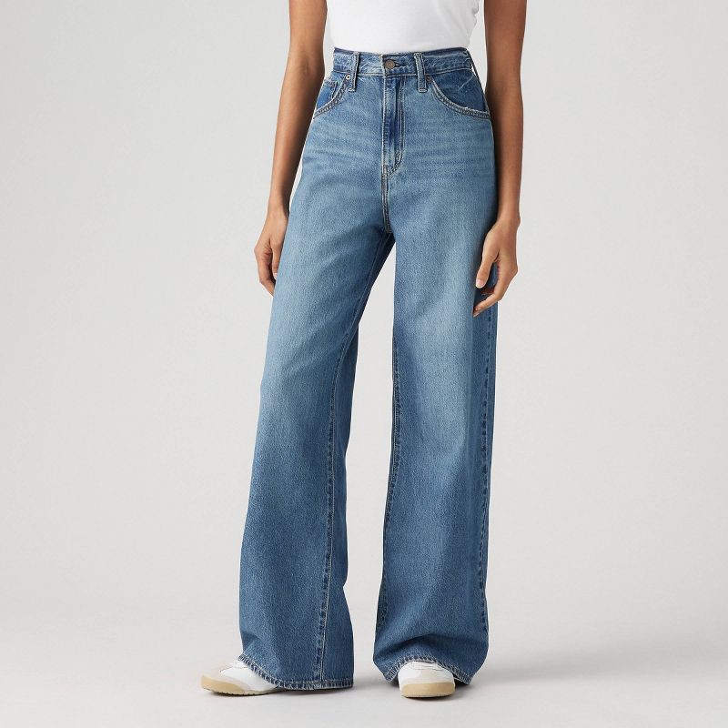 slide 1 of 3, Levi's® Women's High-Rise Cinch Baggy Jeans - Chasing Dreams 29: Lightweight Denim, Straight Leg, 31" Inseam, 1 ct