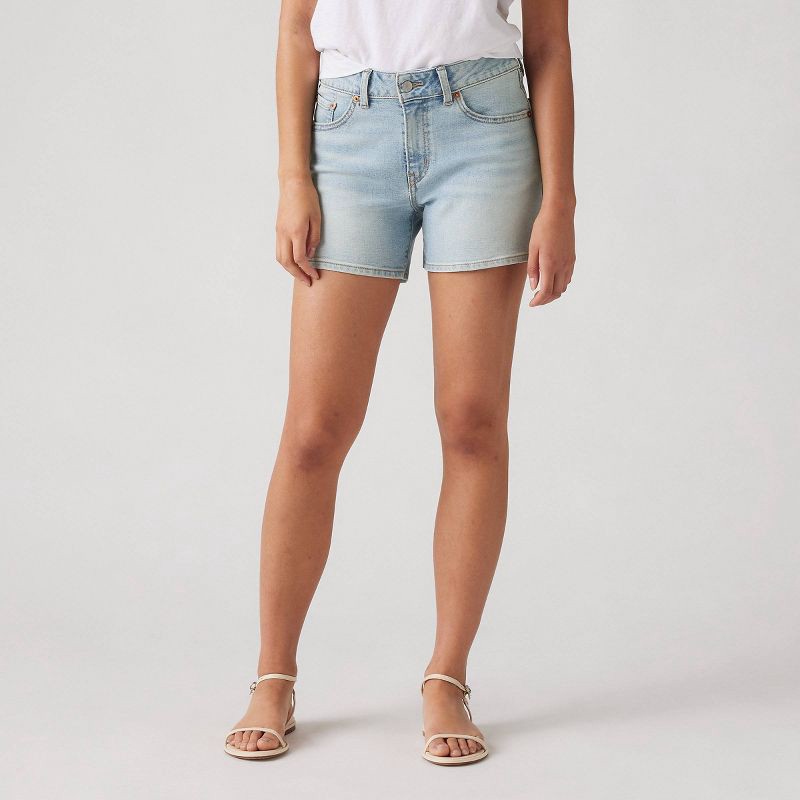 slide 1 of 6, Levi's® Women's A-Line Shorts - All The While 34: Mid Rise Denim, Stretch, 4.5" Inseam, 1 ct