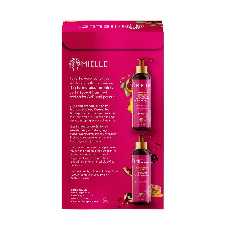 slide 8 of 9, Mielle Organics Pomegranate and Honey Shampoo and Conditioner Set - 24 fl oz, 24 fl oz