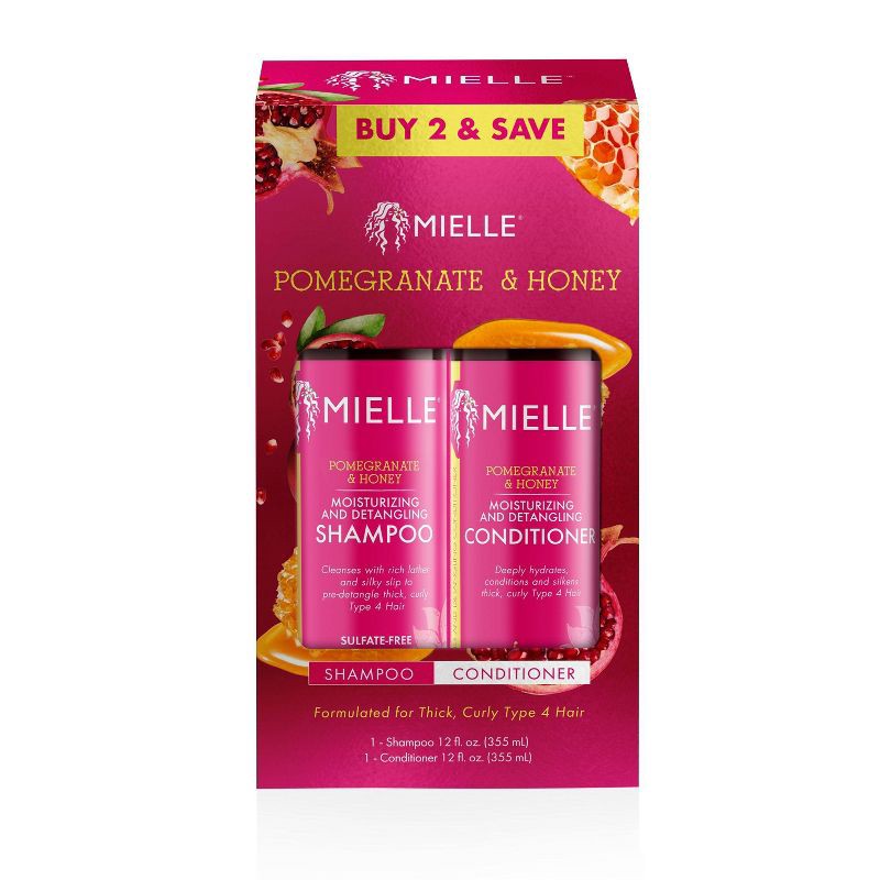 slide 1 of 9, Mielle Organics Pomegranate and Honey Shampoo and Conditioner Set - 24 fl oz, 24 fl oz