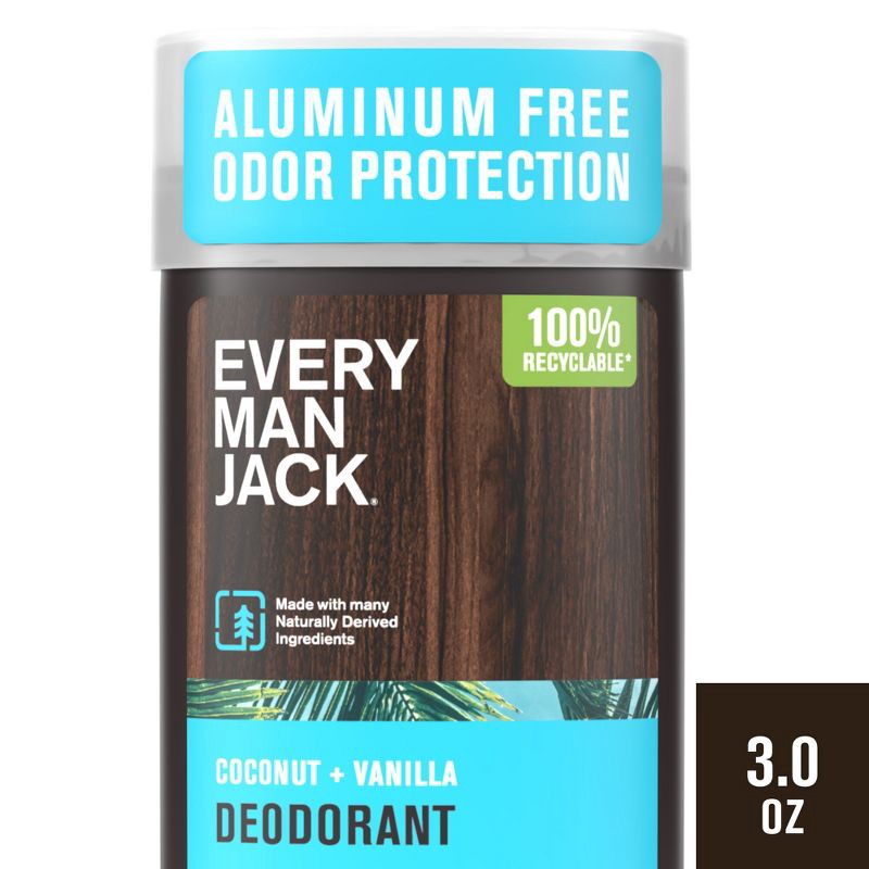 slide 1 of 12, Every Man Jack Solid Deodorant Coconut + Vanilla - 3.0oz, 3 oz