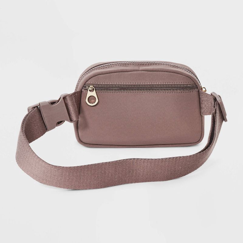 slide 3 of 5, Essential Belt Crossbody Bag - Universal Thread™ Tan: Adjustable Strap, Recycled Nylon, Lightweight, Solid Pattern, 1 ct
