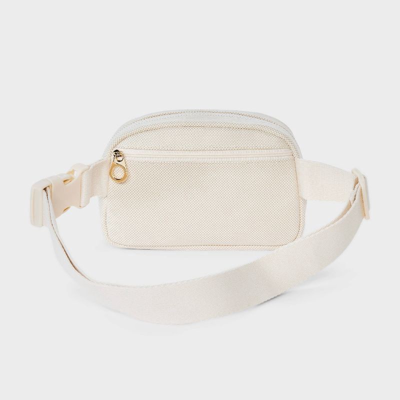slide 3 of 5, Essential Belt Crossbody Bag - Universal Thread™ Taupe: Adjustable Strap, 100% Recycled Cotton, Lightweight, 46.85" Max Strap Length, 1 ct