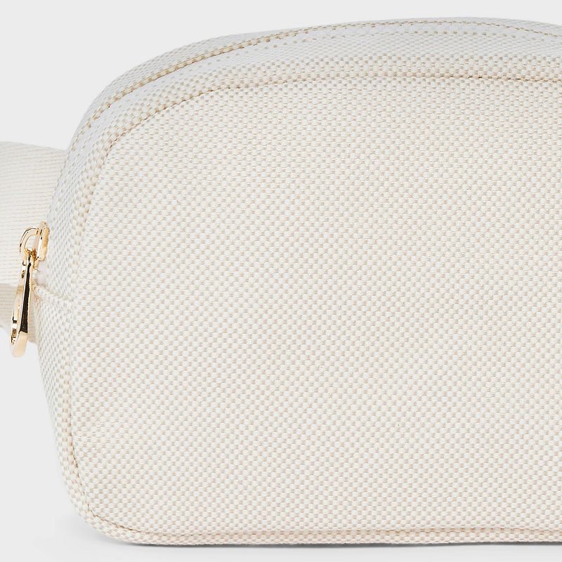 slide 5 of 5, Essential Belt Crossbody Bag - Universal Thread™ Taupe: Adjustable Strap, 100% Recycled Cotton, Lightweight, 46.85" Max Strap Length, 1 ct