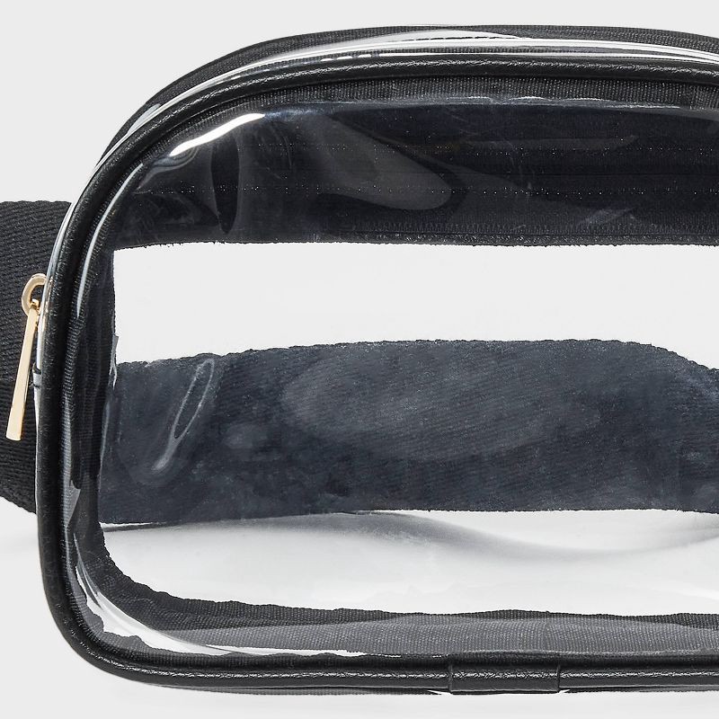 slide 5 of 5, Essential Belt Crossbody Bag - Universal Thread™ Clear/Black: TPU Shell, Adjustable Strap, Crossbody Style, Solid Pattern, 1 ct