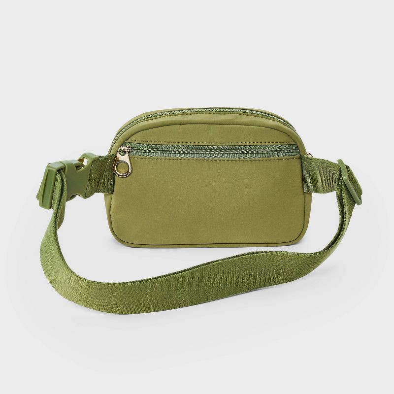 slide 3 of 5, Essential Belt Crossbody Bag - Universal Thread™ Green: Adjustable Strap, Recycled Nylon, Lightweight Crossbody, 1 ct