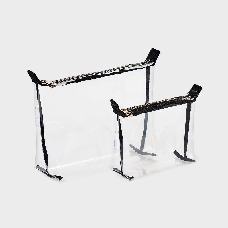 slide 2 of 4, Travel Bag Pouch System - Universal Thread™ Clear: Solid TPU Vinyl Clutch, Zip Closure, 10.25" x 7" x 3.25", 1 ct