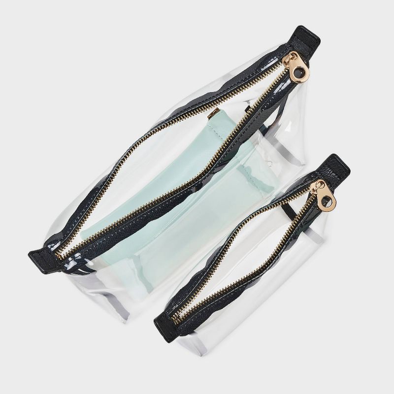 slide 3 of 4, Travel Bag Pouch System - Universal Thread™ Clear: Solid TPU Vinyl Clutch, Zip Closure, 10.25" x 7" x 3.25", 1 ct