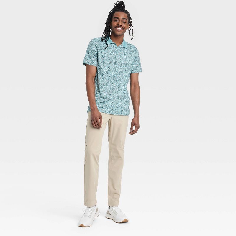 slide 3 of 3, Men's 360 Lifestyle Trouser Pants - All In Motion Almond 30x32: Moisture Wicking, Quick Dry, UPF 50+, Zippered Pocket, 1 ct