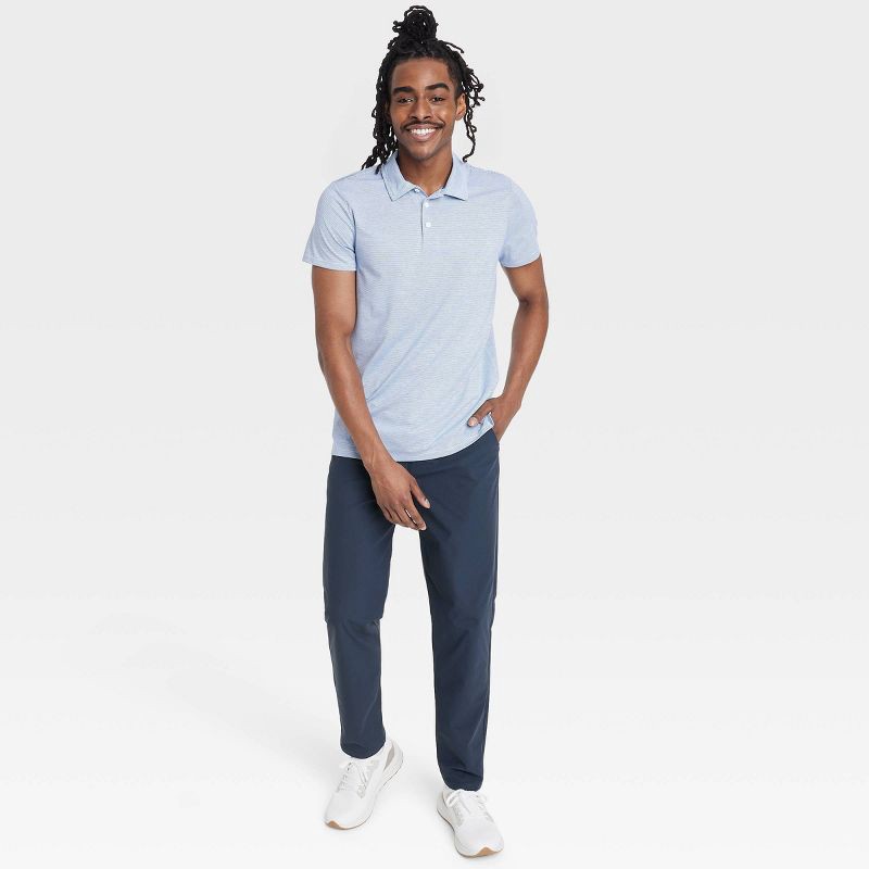 slide 3 of 3, Men's 360 Lifestyle Trouser Pants - All In Motion Dark Blue 36x30: Moisture Wicking, Quick Dry, UPF 50+, 1 ct