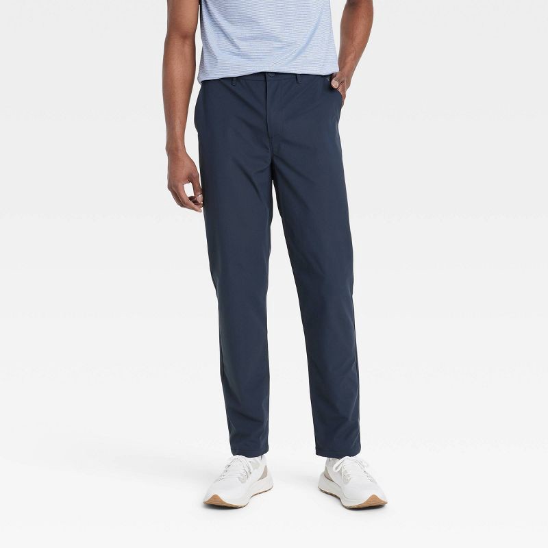 slide 1 of 3, Men's 360 Lifestyle Trouser Pants Pants - All In Motion Navy Blue 38x32: Moisture Wicking, Quick Dry, UPF 50+, Zippered Pocket, 1 ct