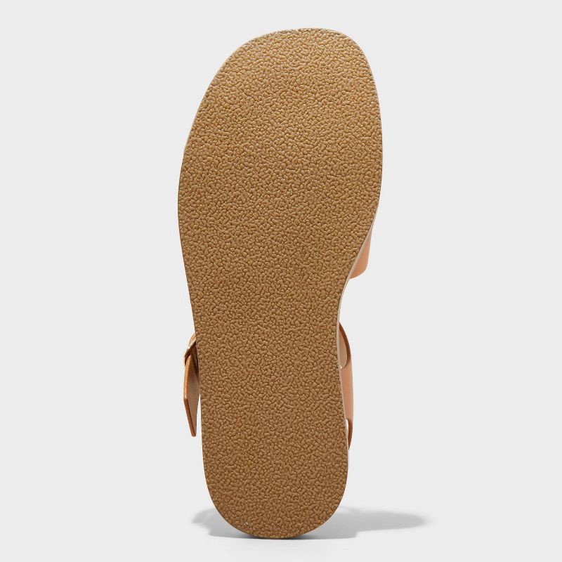 slide 4 of 4, Kids' Mari Ankle Strap Sandals - art class™ Cognac 13: Open Toe, Buckle Closure, Textured Outsole, 1 ct