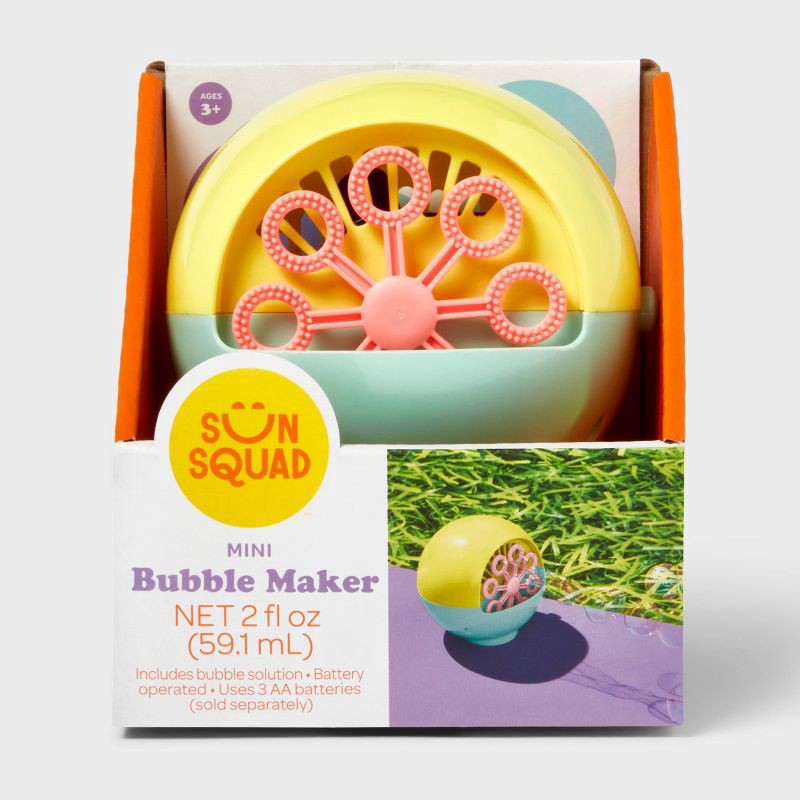 slide 4 of 4, Mini Bubble Maker - Sun Squad™: Fun Bubble Toy for Kids Ages 3+, 1 ct