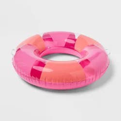 36" Pool Tube with Handles - Sun Squad™ Pink: Water Float PVC, Ages 6+