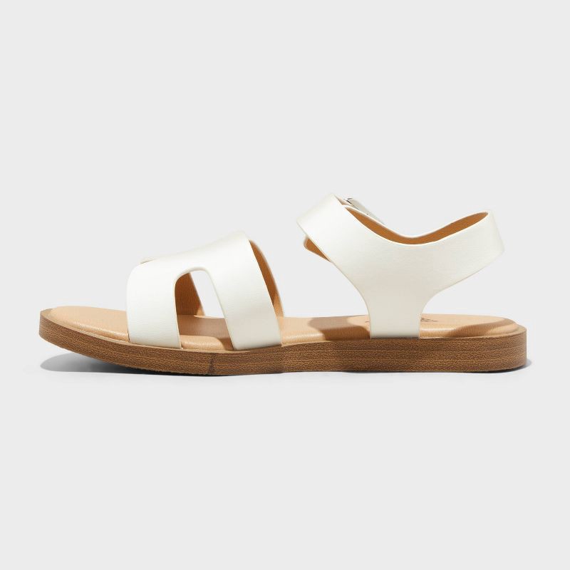 slide 2 of 4, Kids' Mari Ankle Strap Sandals - art class™ White 1: Open Toe, Buckle Closure, Textured Outsole, 1 ct