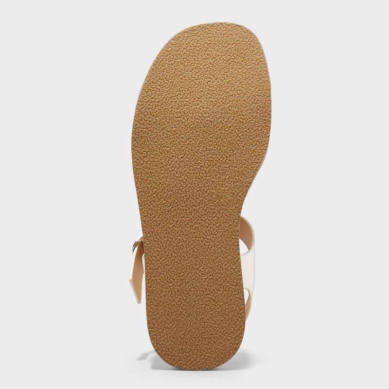 slide 4 of 4, Kids' Mari Ankle Strap Sandals - art class™ White 1: Open Toe, Buckle Closure, Textured Outsole, 1 ct