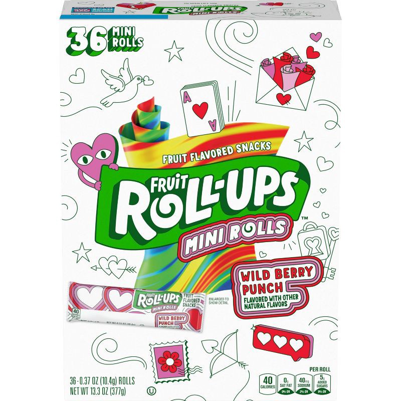 slide 3 of 9, Fruit Roll-Ups Fruit Roll Up Valentine's Snack - 13.3oz/36ct, 13.3 oz, 36 ct