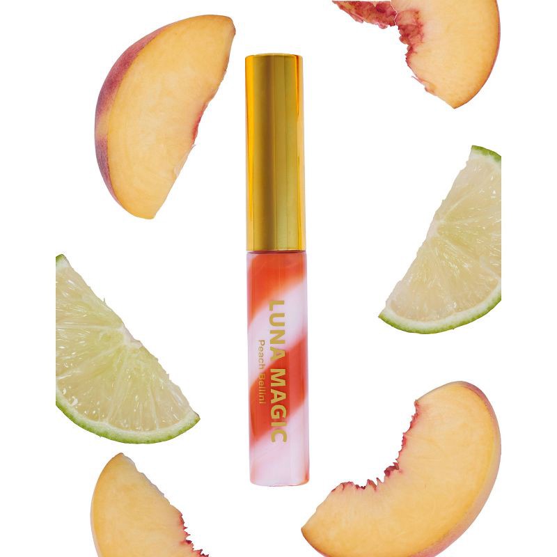 slide 4 of 6, LUNA MAGIC Lip Care Duo - Moisture Stick + Lip Oil - Peach Bellini, 1 ct