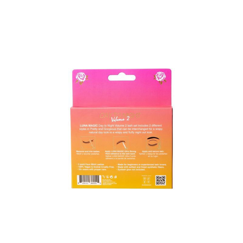 slide 6 of 6, LUNA MAGIC Day to Night False Eyelashes - Pretty & Gorgeous - 2ct, 2 ct
