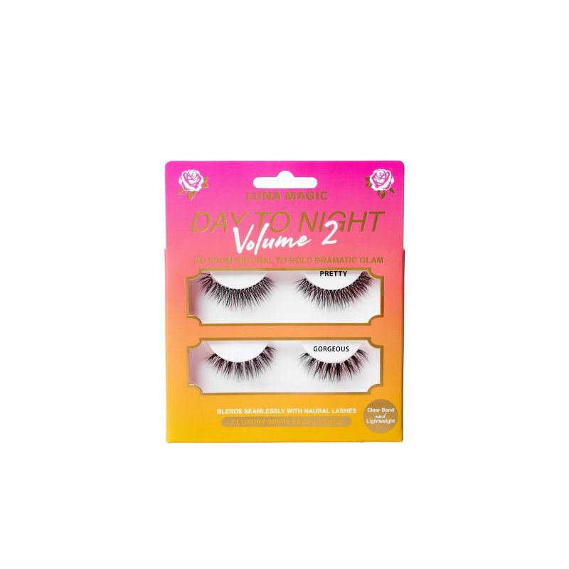 slide 1 of 6, LUNA MAGIC Day to Night False Eyelashes - Pretty & Gorgeous - 2ct, 2 ct