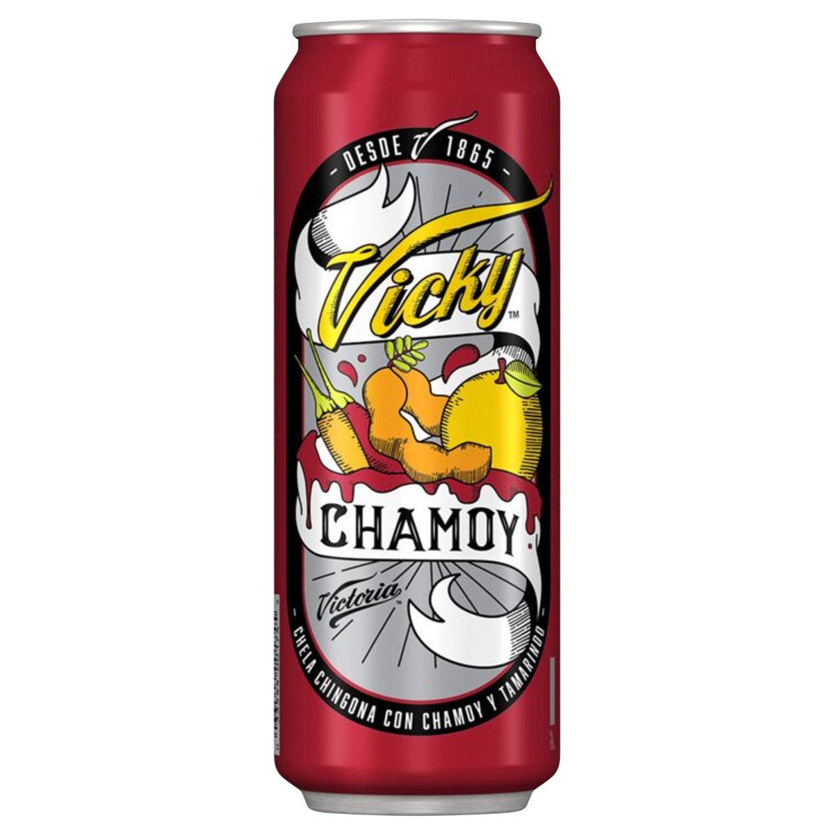 slide 1 of 7, Victoria Vicky Chamoy Mexican Import Flavored Beer, 24 fl oz Can, 3.5% ABV, 24 fl oz