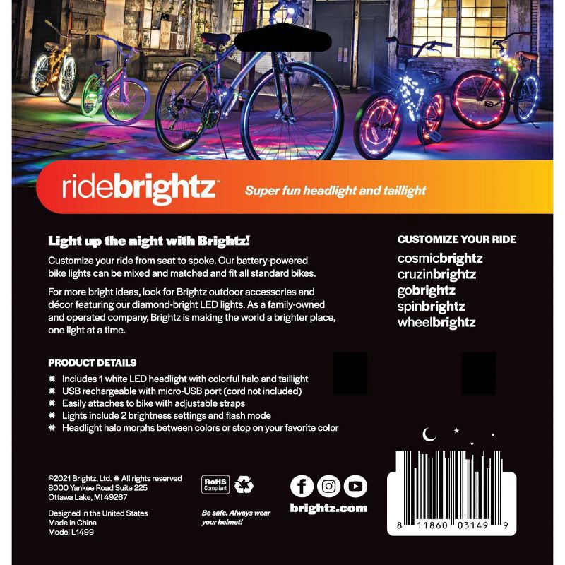 slide 2 of 13, Brightz Ride LED - Flame: Silicone & ABS Bike Light, Handlebar & Seat Post Mount, 1 ct