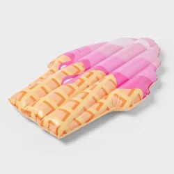 Ice Cream Cone Novelty Float - Sun Squad™: PVC Water Toy, 1 Person Capacity, Air Pump Required