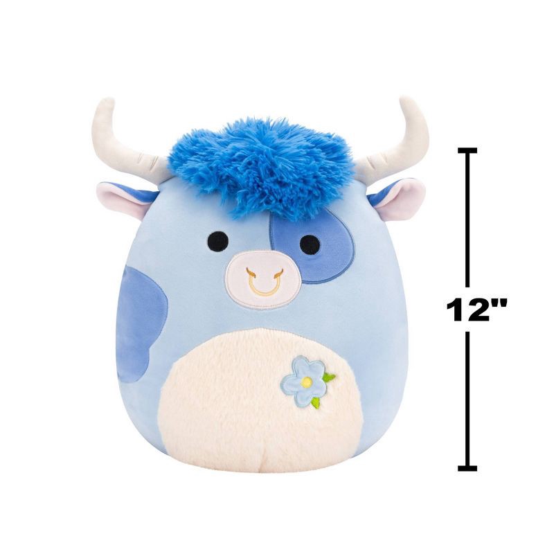 slide 5 of 11, Squishmallows 12" Bermayeh Blue Ball with Fuzzy White Belly and Flower Medium Plush, 1 ct