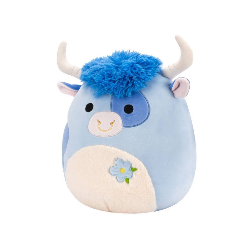 slide 9 of 11, Squishmallows 12" Bermayeh Blue Ball with Fuzzy White Belly and Flower Medium Plush, 1 ct