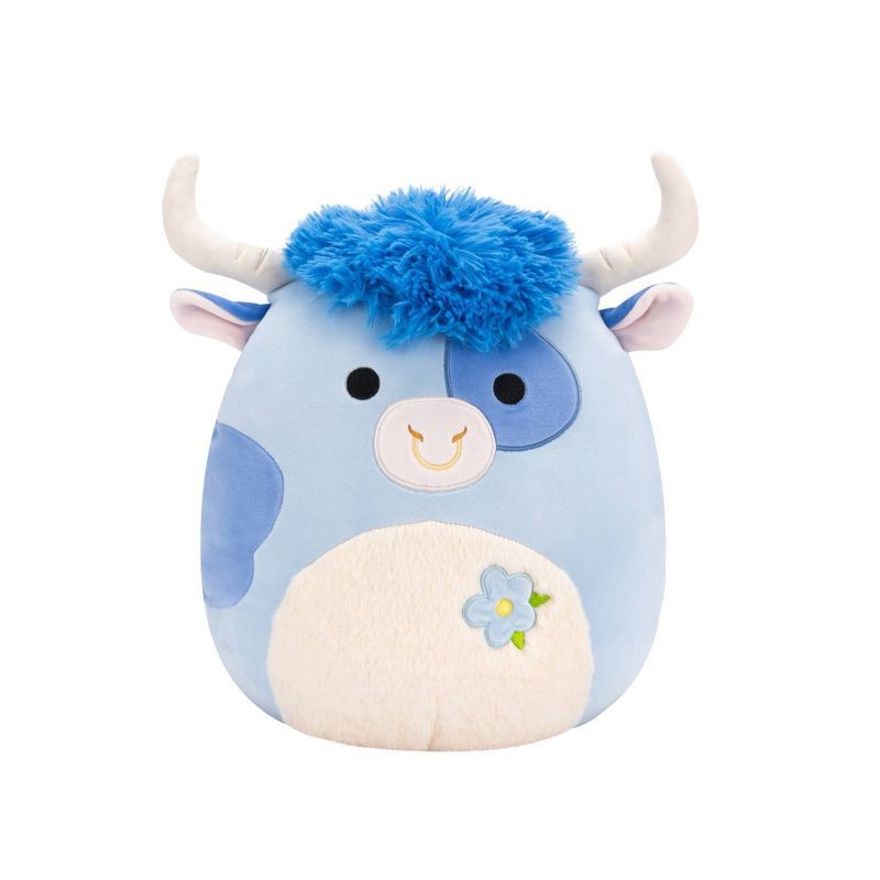 slide 1 of 11, Squishmallows 12" Bermayeh Blue Ball with Fuzzy White Belly and Flower Medium Plush, 1 ct