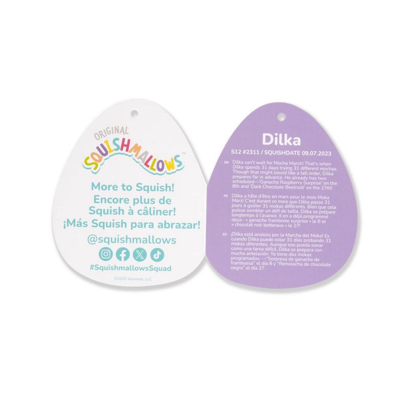 slide 12 of 12, Squishmallows 12" Dilka Lavender Bigfoot with Bunny Ears Medium Plush, 1 ct