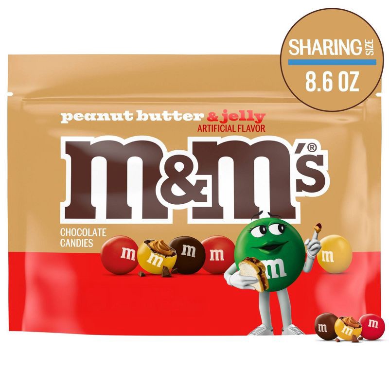 slide 1 of 10, M&M's PB&J Sharing Size 8.6oz, 8.6 oz