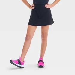 Girls' Active Light Woven Skort - All In Motion™ Black XL: Moisture Wicking, Quick Dry, 4-Way Stretch